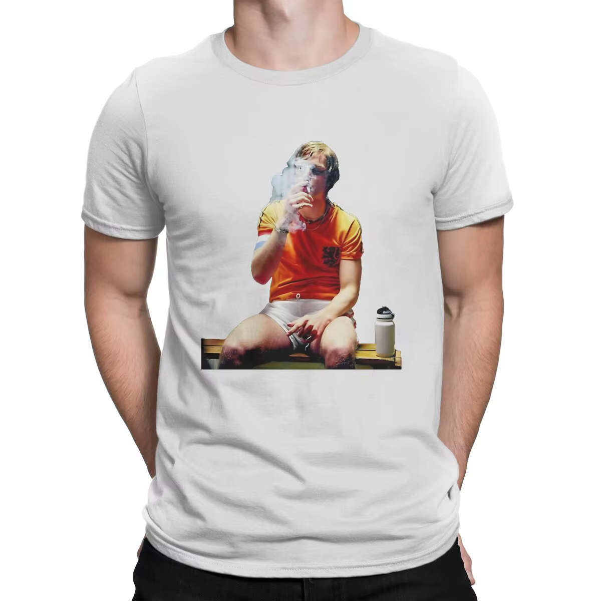 T-shirt à manches courtes en pur coton pour hommes, joli t-shirt, col rond, super cadeau, Johan Cruy