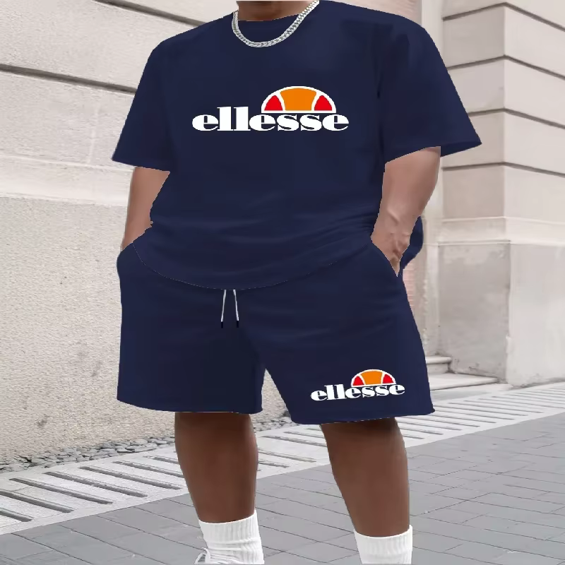 Ensemble de t-shirts à manches courtes pour hommes, mode été, ensemble sportswear deux pièces, short