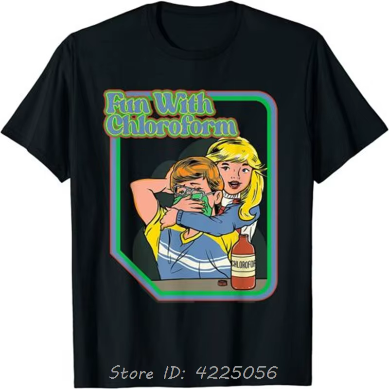 Mode T-shirt nouveau amusant avec Chloroform drôle blagues sombres adulte Humor cadeau T-shirt couve