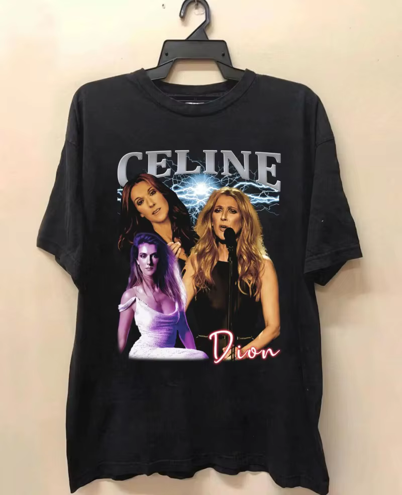 Celine Dion My Heart Will Go On T-shirt vintage, Celine Dion T-shirt rétro unisexe, Celine Dion T-sh