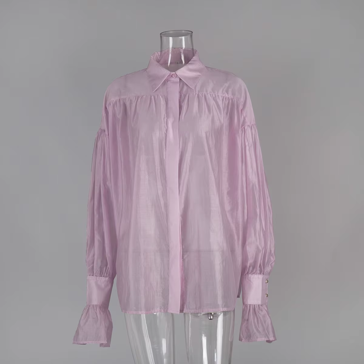Chemise en Satin français, haut décontracté à manches longues pour femmes, printemps/été 2026