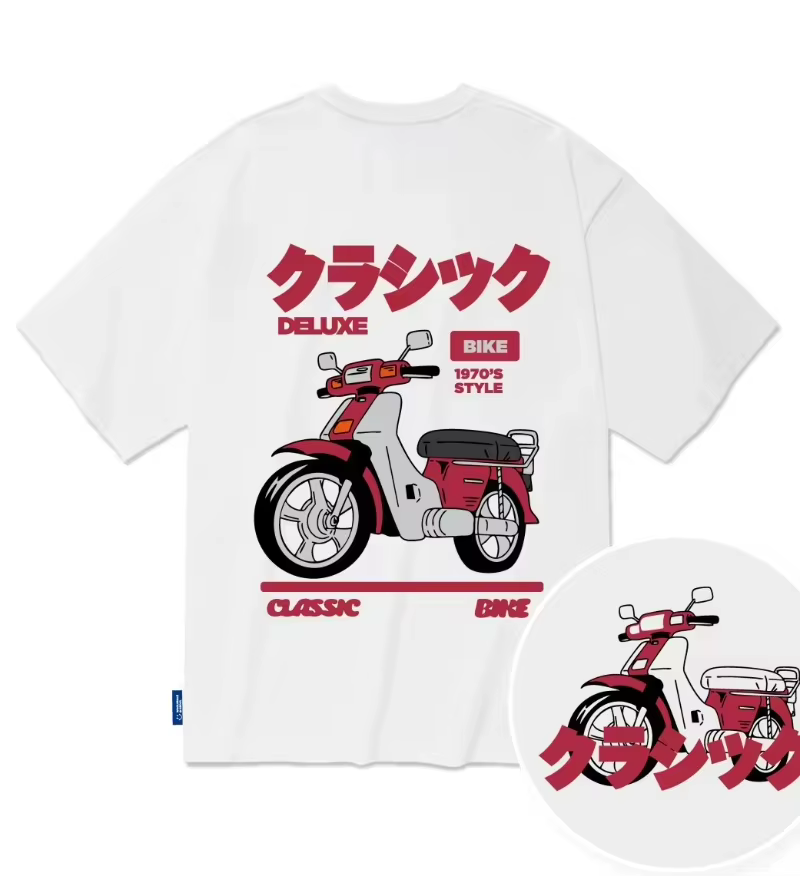 Nouveaux t-shirts de moto pour hommes et femmes pour l'été. Avec logos de voitures. Tops à manches c