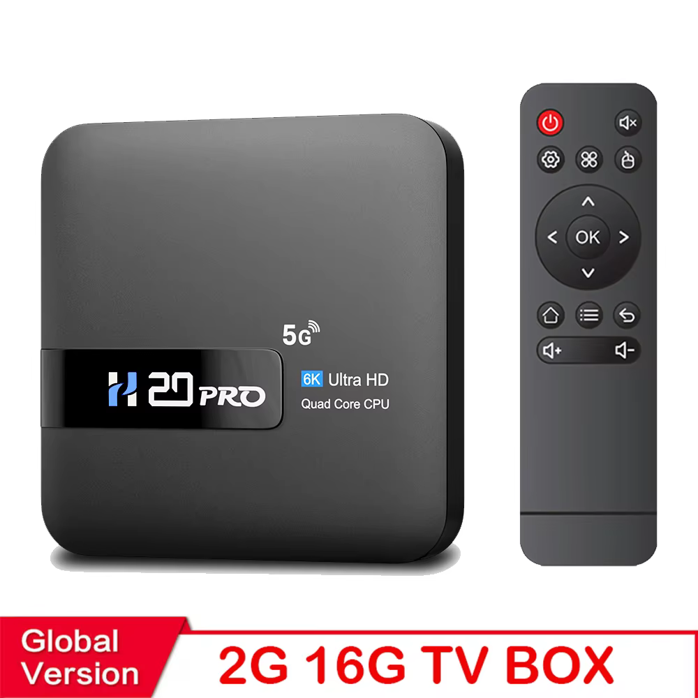 Boîtier TV intelligent TOPSION H20PRO Android 14.0 avec assistant vocal, Wi-Fi 2.4 & 5G, vidéo HD 4K