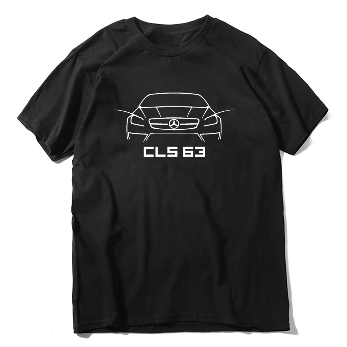 T-shirt en coton à impression numérique pour hommes, Économie noirs, Économie décontractés, Contour 