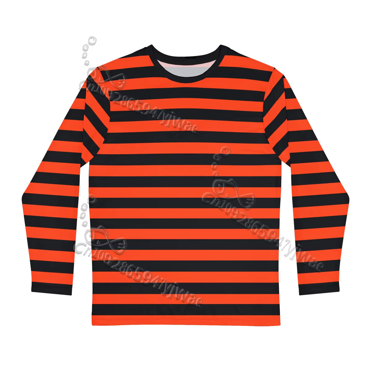 T-shirt à manches longues rayé style gothique français, col rond, décontracté, streetwear, polyvalen