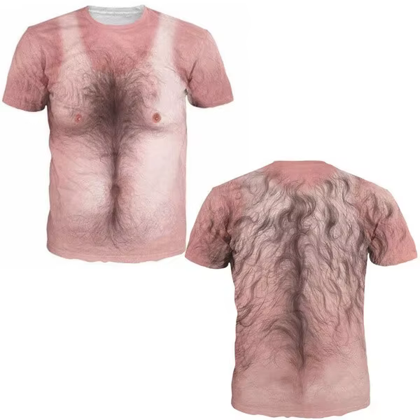 T-shirt drôle avec tatouage musculaire, impression 3D, pour hommes, t-shirt drôle à manches courtes,