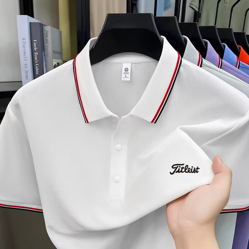 Polo de luxe pour homme – Été, séchage rapide, rafraîchissant, respirant, manches courtes, polyvalen