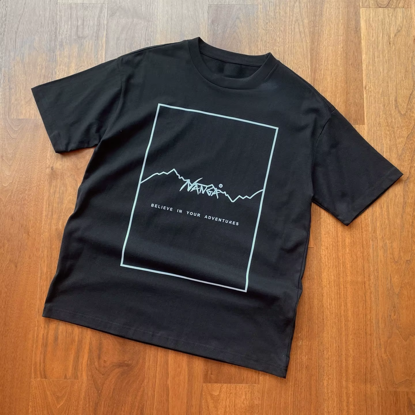 Nouveau T-shirt ample en coton épais NAGA ECO HYBRID BOX LOGO 2026ss, manches courtes, luxe haut de 