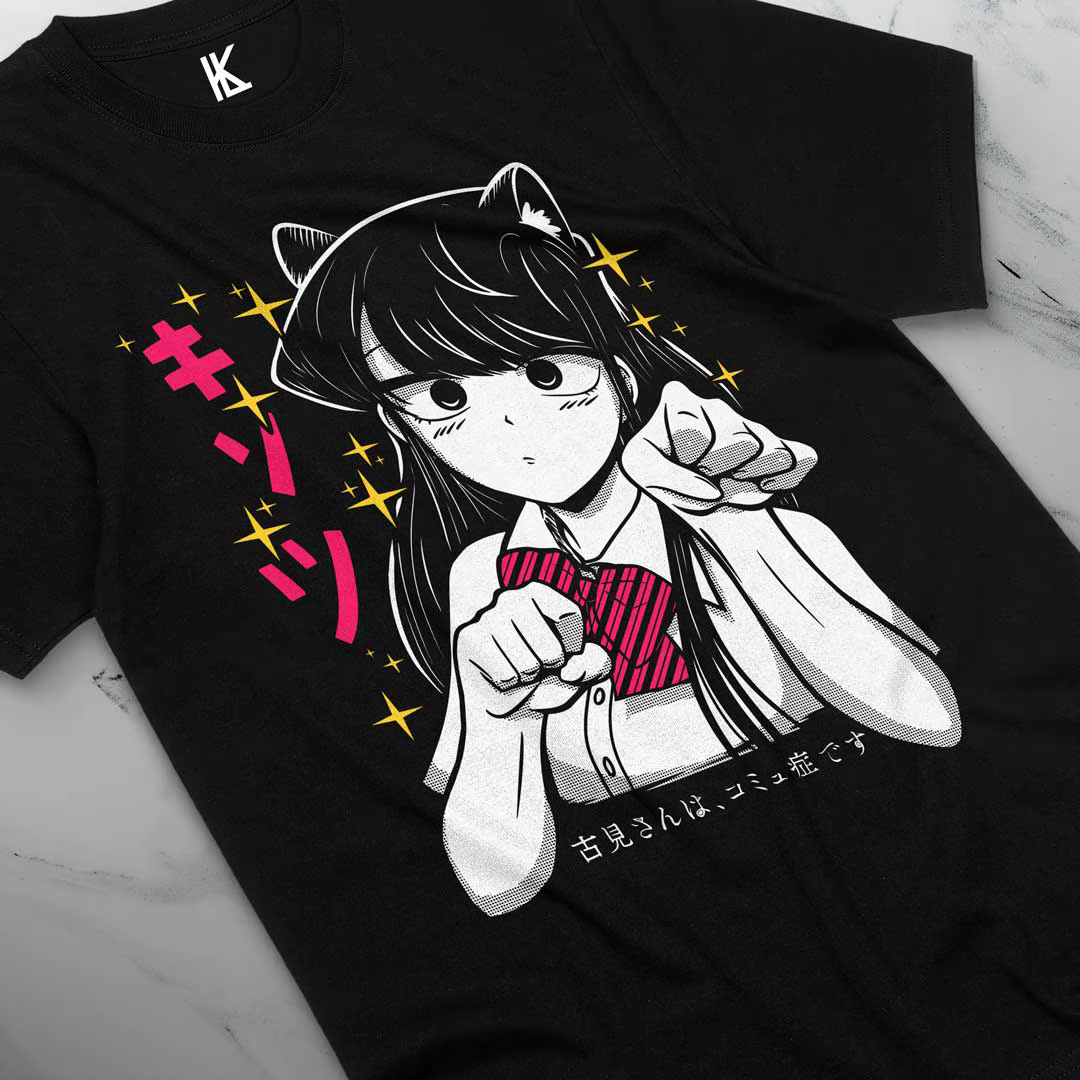 Komi Can't Communicate Anime Tshirt pour filles, T-shirt en coton, Kawaii, Tadano, Manga, Shoko