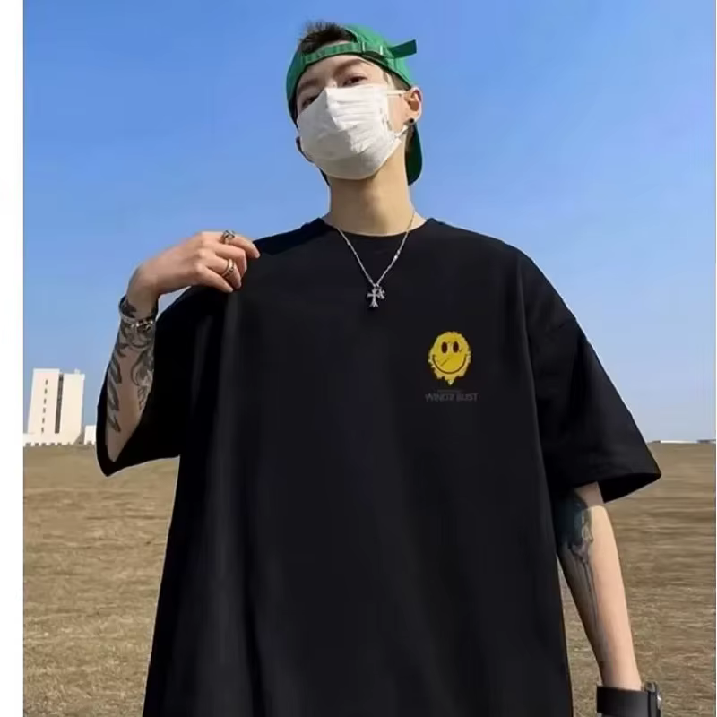 T-shirt à manches courtes de style coréen pour hommes en grande taille M-8XL