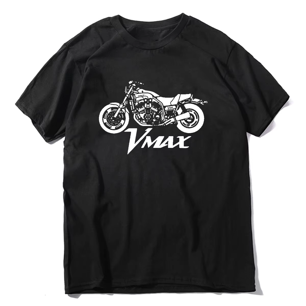 T-shirt col rond homme, 2024 coton, v-max vmax 100% 1200 crâne, grandes et grandes, offre spéciale, 