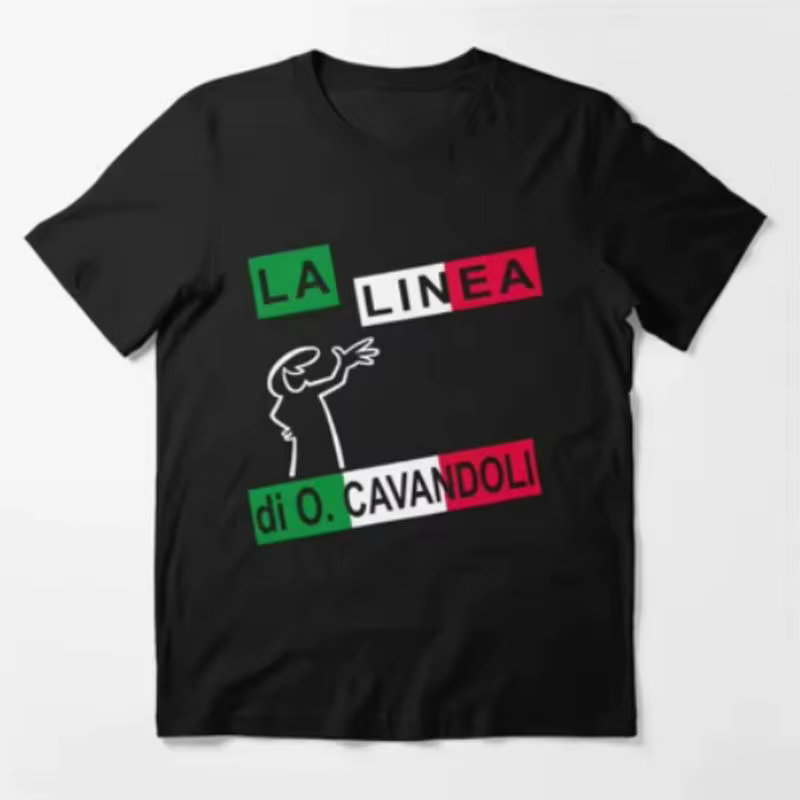 T-shirt créatif La Linea The Line Osvaldo Cavandoli TV pour hommes, t-shirts tendance pour femmes, s