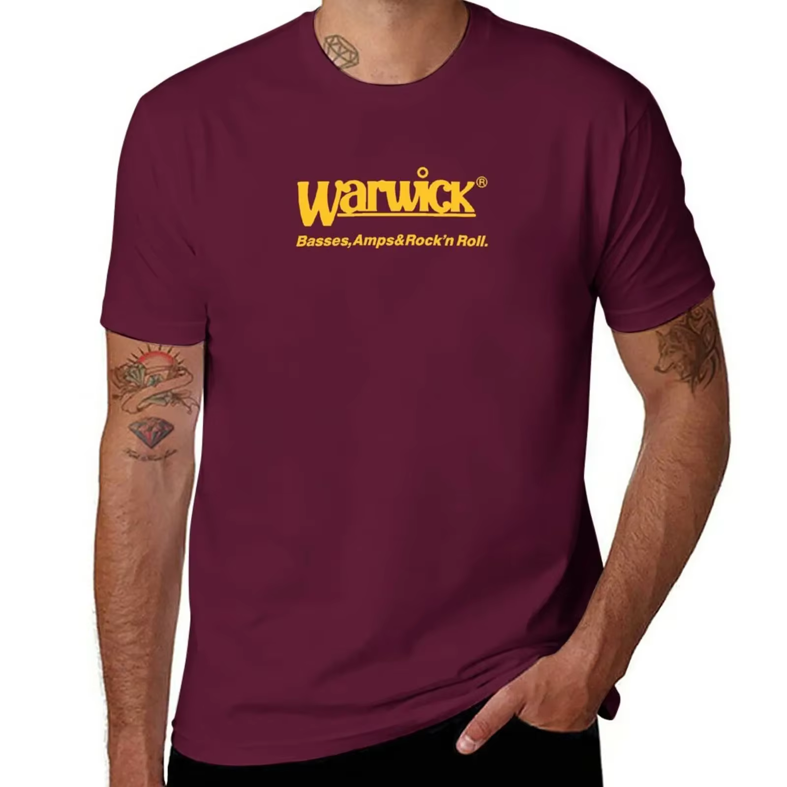T-shirt Warwick Basses pour homme, t-shirt sublime pour garçon, grandes tailles