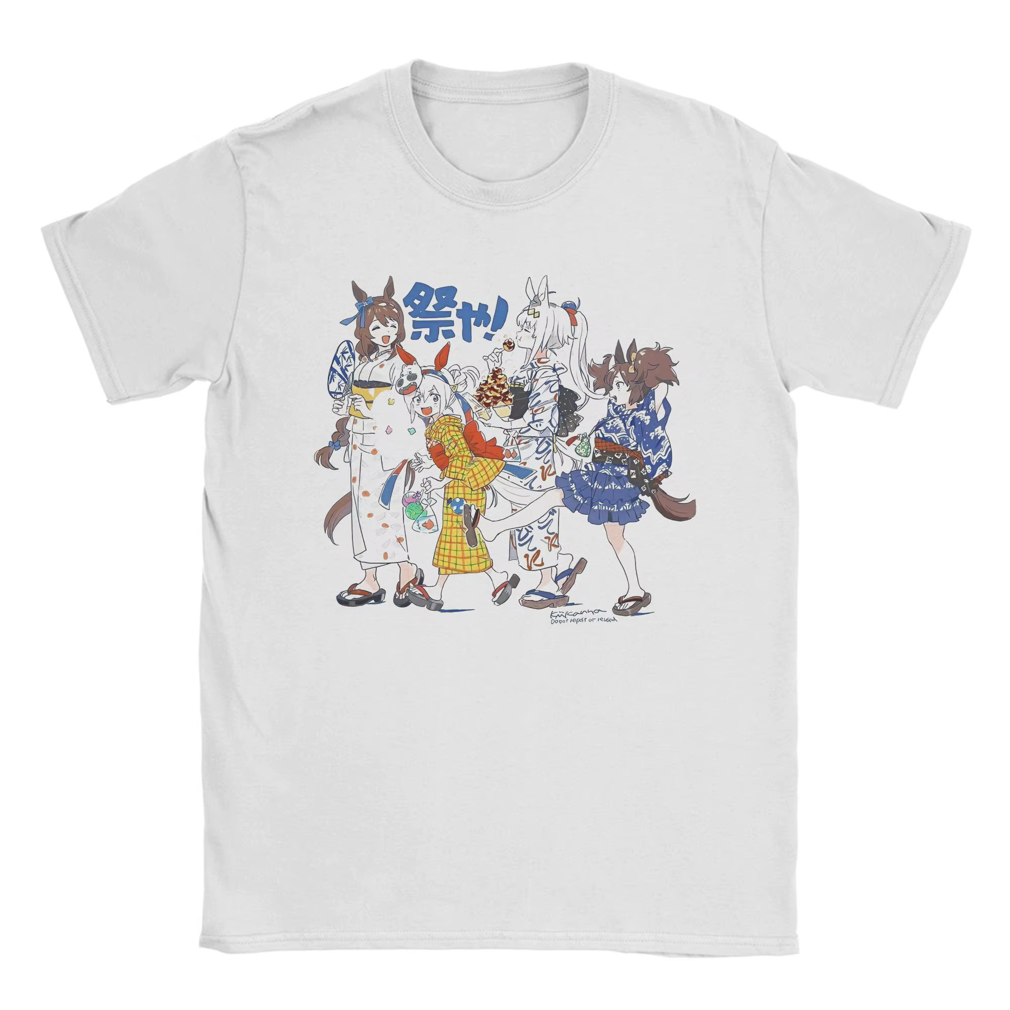 Umamusume jeu japonais T-Shirt été Vintage T-Shirts 100% coton nouveauté T-Shirt pour homme manches 