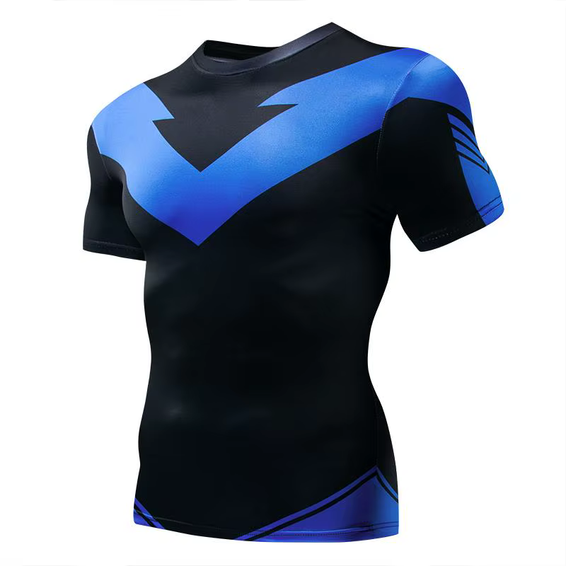 3D Nightwing hommes t-shirt course chemises à séchage rapide hommes Compression T-Shirts vêtements d
