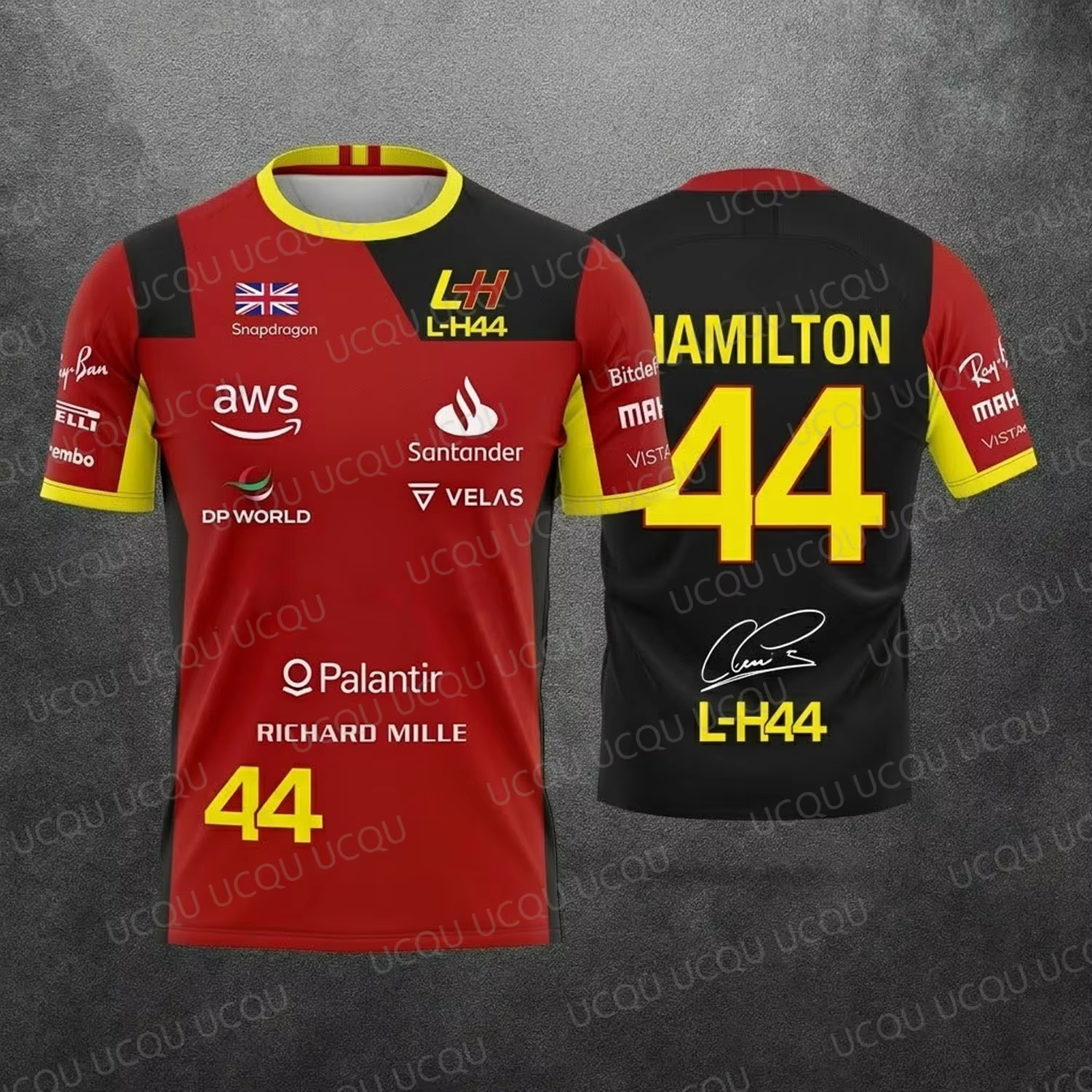 Nouvelle édition spéciale 2026 Hamilton Summer Unisex Motorsport Fans 44 Red Black Racing Team Unifo