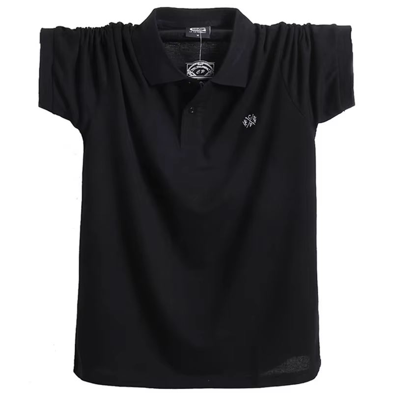 Nouveau revers polo shirt d'été Extra large POLO à manches courtes Lâche surdimensionné graisse-emba