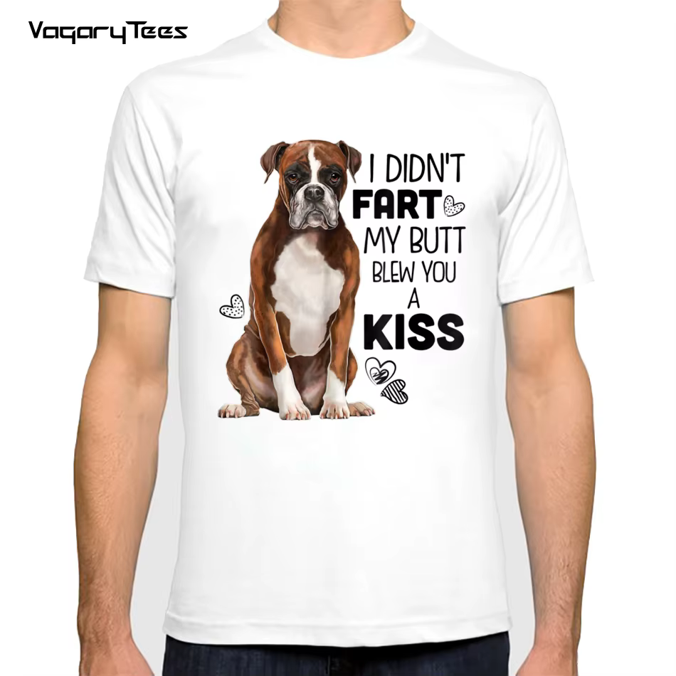 T-Shirt imprimé pour hommes, Boxer, drôle, amoureux des chiens, streetwear, Hip-hop, je n'ai pas pét
