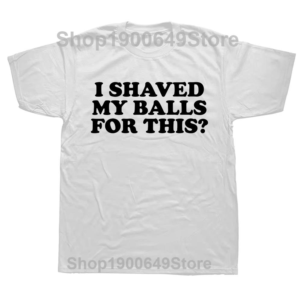T-shirt imprimé I Shaved My Ikfor This Funny pour hommes, haut à col rond, t-shirt à manches courtes