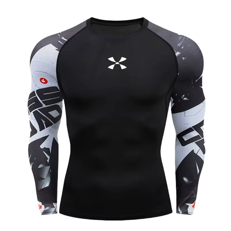 T-shirt de compression pour homme Cody Lundin, séchage rapide, anti-UV, coupe ajustée, pour la gym,