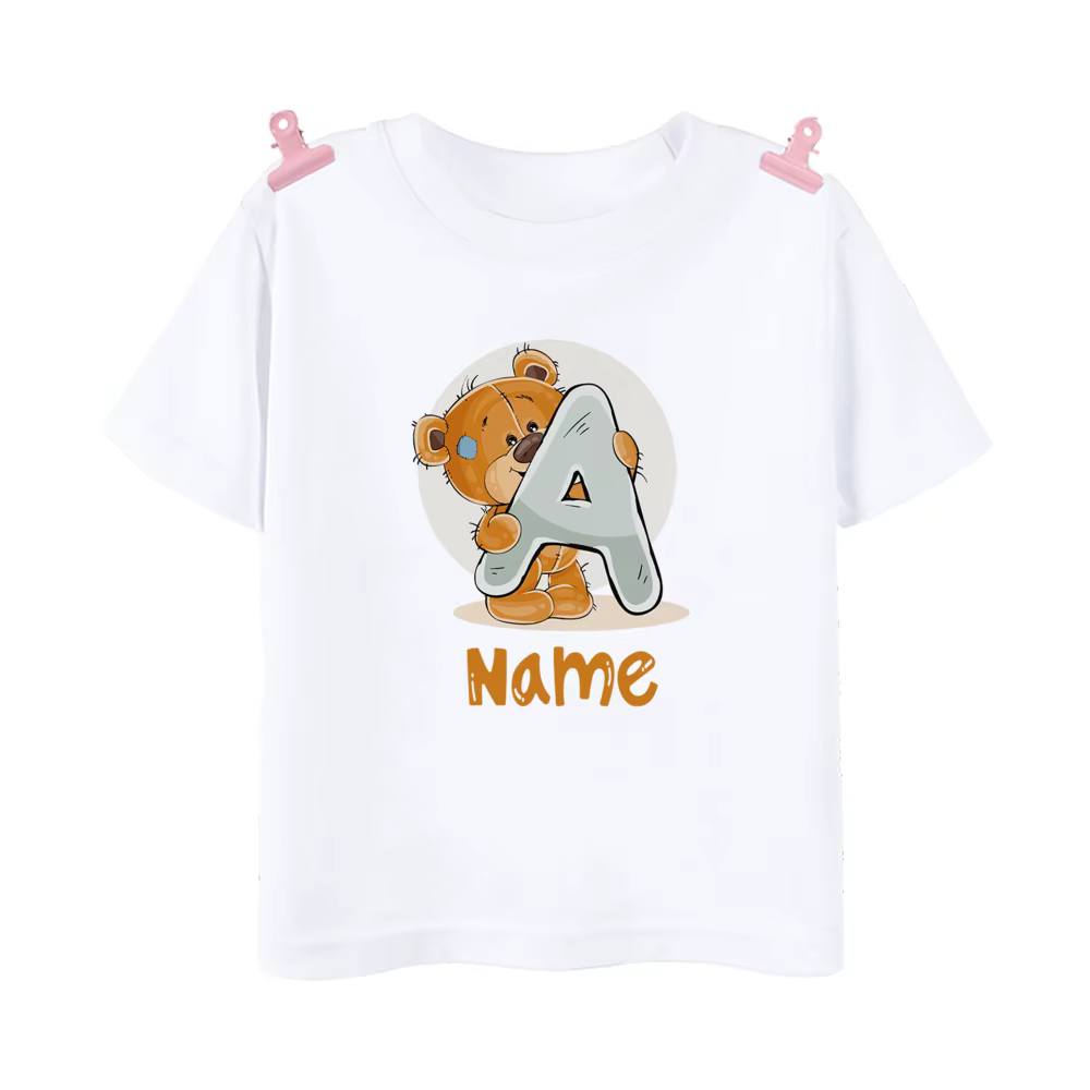 Personnalisé Anniversaire A-Z Chemise Initiale avec Nom T-Shirt Sauvage Tee Garçons ixD'anniversaire