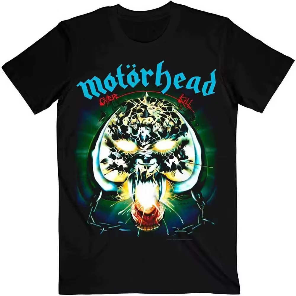 T-shirt Homme Manches Courtes Tendance Thème Motorhead Groupe de Heavy Metal Britannique Légendaire 