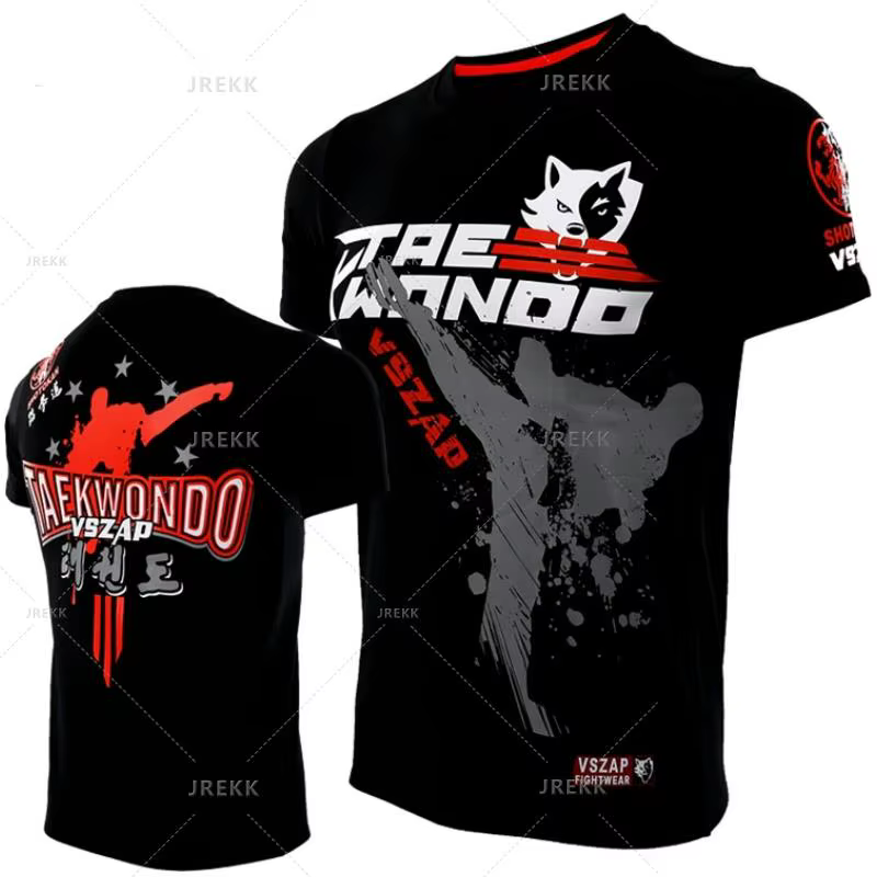 Muay Thai T-shirt course Fitness sport T-shirt pour hommes en plein air boxe lutte survêtements été 
