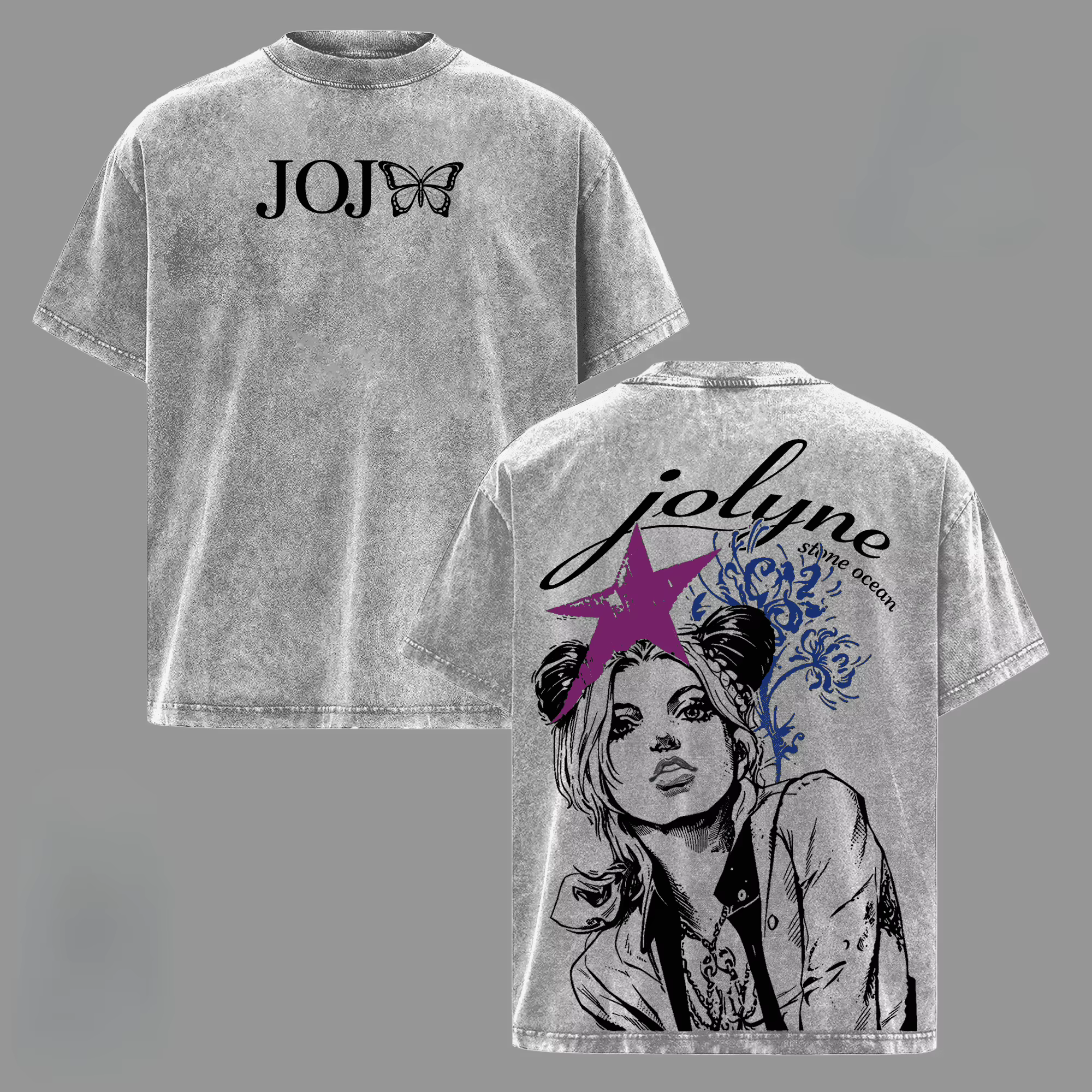 T-shirt Jolyne Cujoh JoJo's Bizarre Adventure pour hommes, vêtements d'été à manches courtes, t-shir