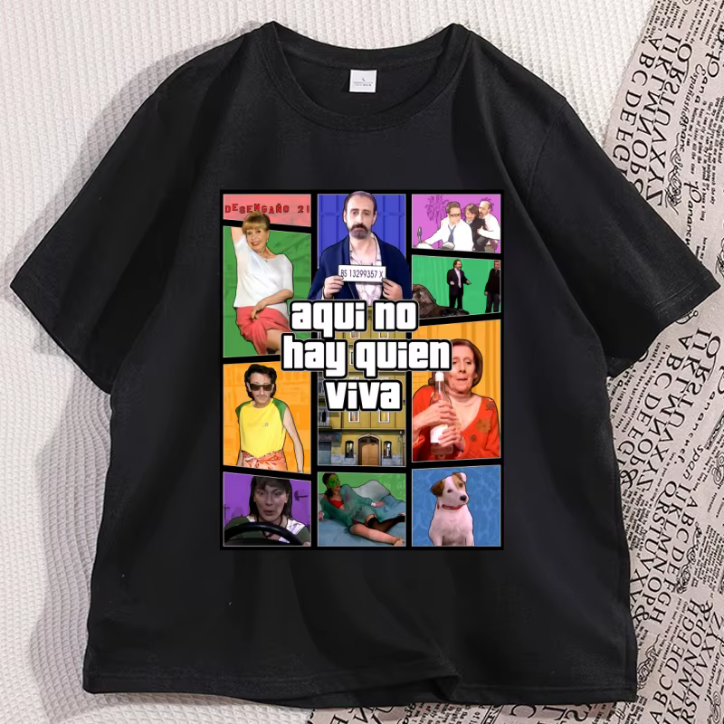 Aqui No Hay Quien Viva jeu vidéo T-shirts pour homme femme vêtements hommes imprimé à manches courte