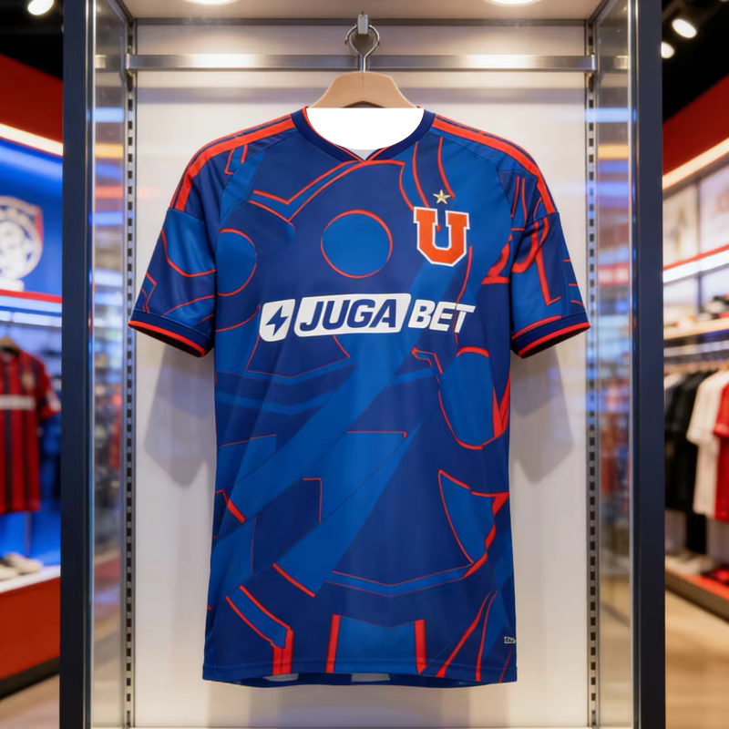 Maillot de football imprimé Club Universidad De Chile 2026, manches courtes, version fan, entraîneme