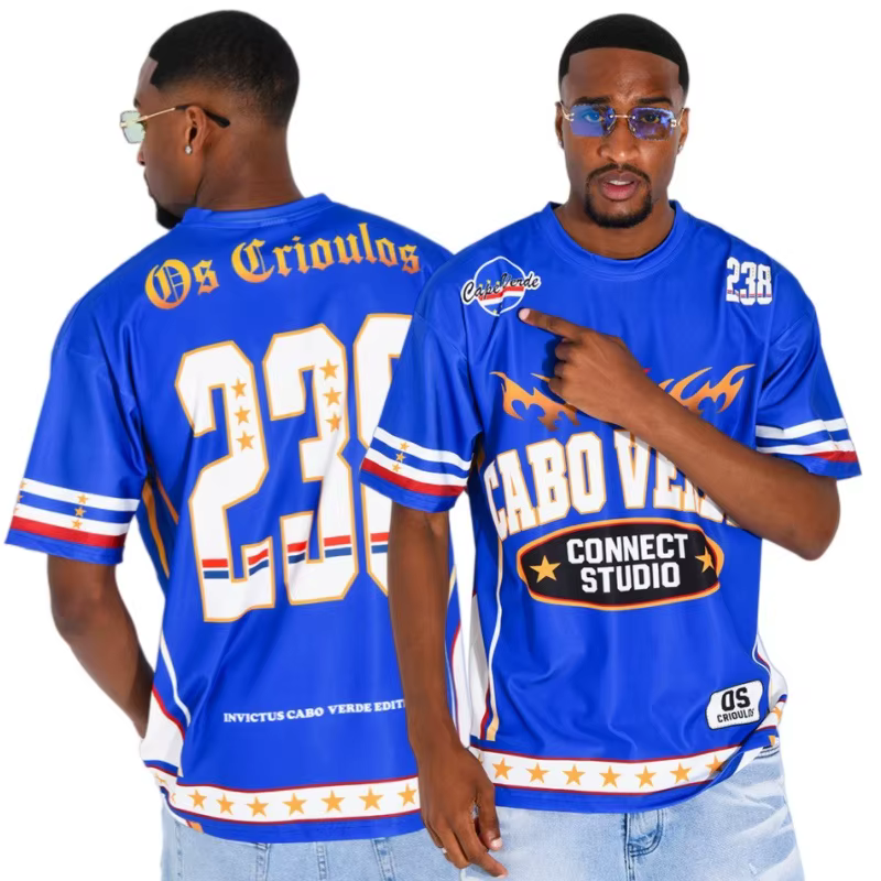 Nouveau maillot commémoratif Cap-Vert 238 2026, T-shirt rétro ample tendance et polyvalent, chemise 