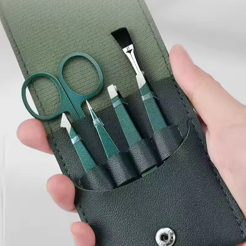 Ensemble de pinces à épiler en acier inoxydable, 4 pièces, précision professionnelle unisexe pour po