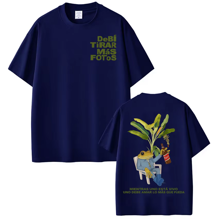 T-shirt Rapper Bad Bunny Debi Tirar Mas Fotos DTMF World Tour T-shirts Homme Femme Mode Vintage Hip