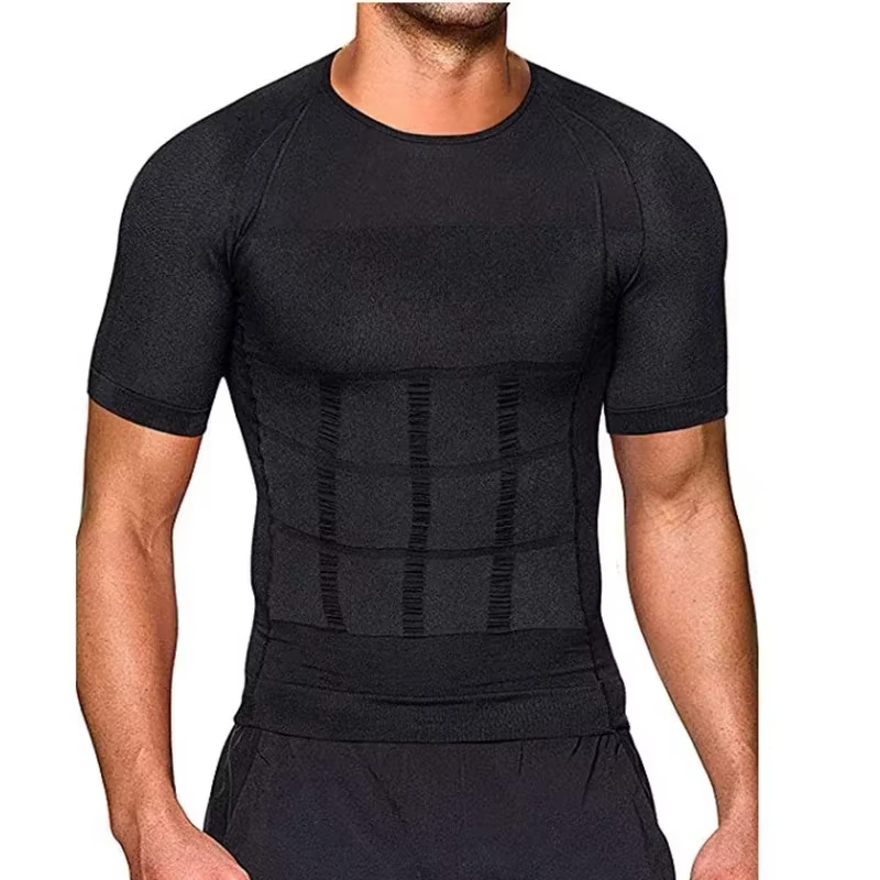T-shirt amincissant pour homme, corset de compression, ceinture ventre et abdomen, combustion des gr