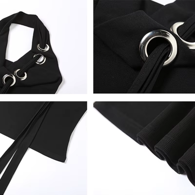 Débardeur Chic à Col en V Profond pour Femme, Crop Sexy, Dos aux, High Street, Camisole Ajourée, All