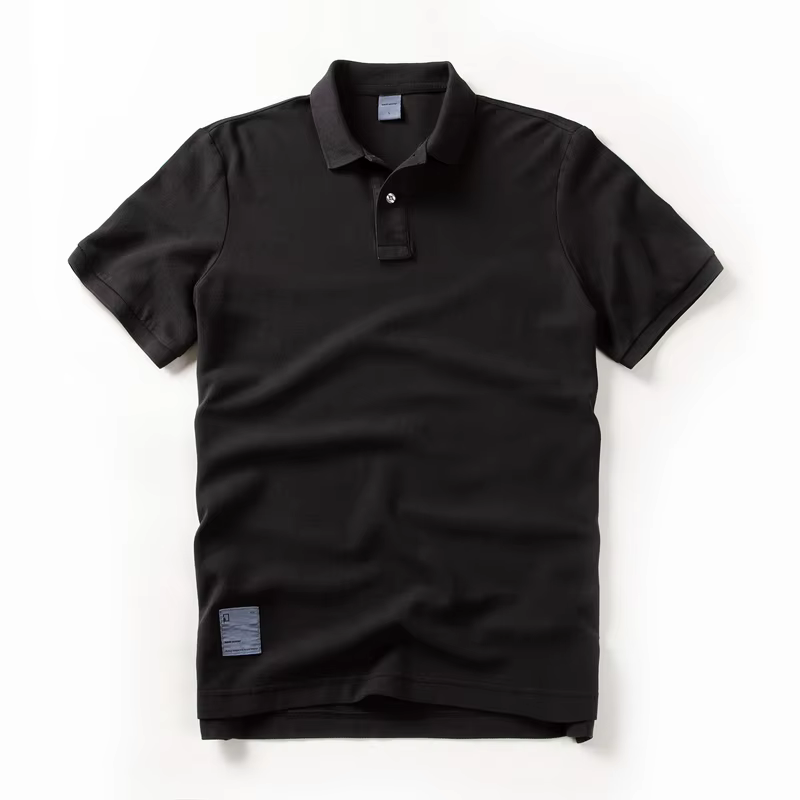 Polo 2026 Nouvelle Collection Été – T-shirt à Revers Élastique Couleur Unie Tendance Manches Courtes