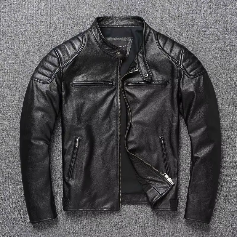 2025 nouvelle veste en cuir hommes veste en polyuréthane pour hommes motard moto veste en polyurétha