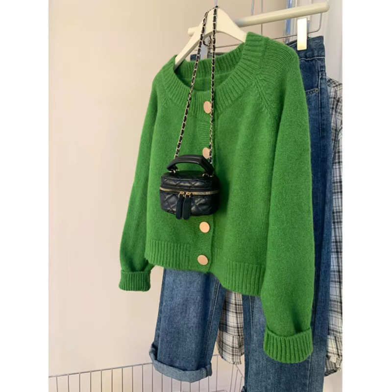 Cardigan tricoté à manches courtes pour femmes en automne et en hiver, élégant et décontracté, éléga