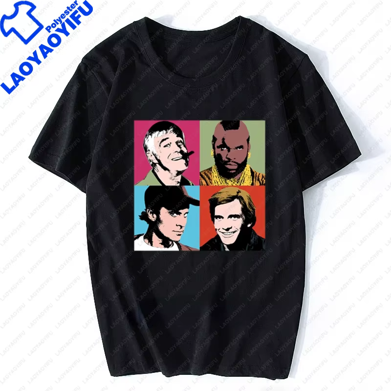 L'équipe A-Warhol t-shirt Warhol l'équipe série Portraid parodie graphique t-shirts drôle rétro Mash