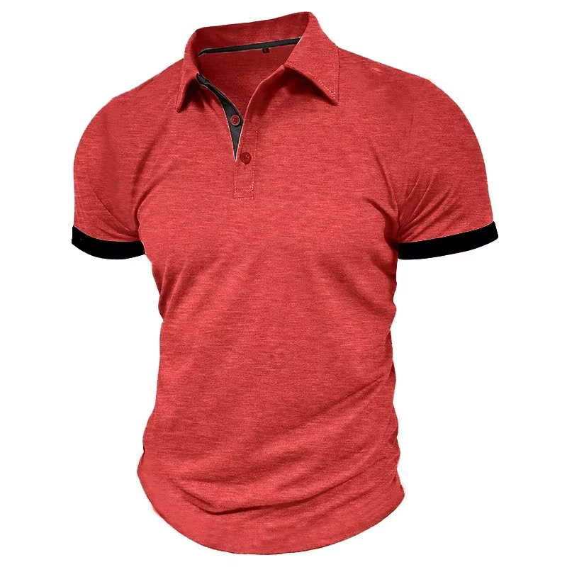 Polo à manches courtes pour hommes, jeu d'animaux, couleur unie, Streetwear, t-shirts légers à rever