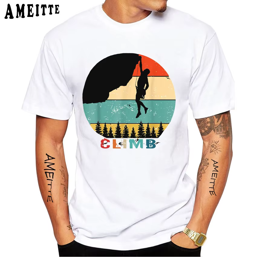 T-shirt classique drôle pour homme, manches courtes, sport d'été, blanc, décontracté, hip-hop, escal