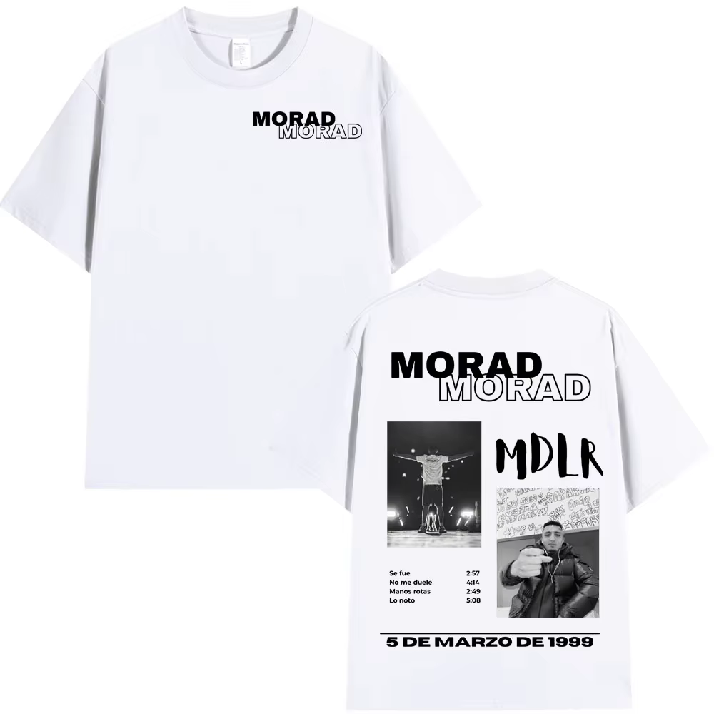 T-shirt Singer Rap Morad MDLR Tour Album pour hommes et femmes, T-shirt respirant de haute qualité, 