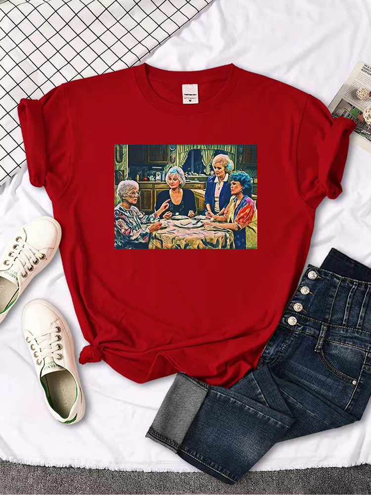 T-shirt manches courtes col rond femme, vintage, Harajuku, Hip Hop