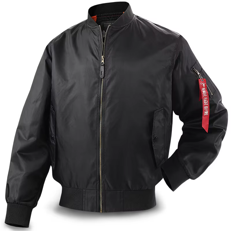 Veste pour hommes, nouvelle collection printemps-automne, veste de couleur unie, veste de pilote, ma