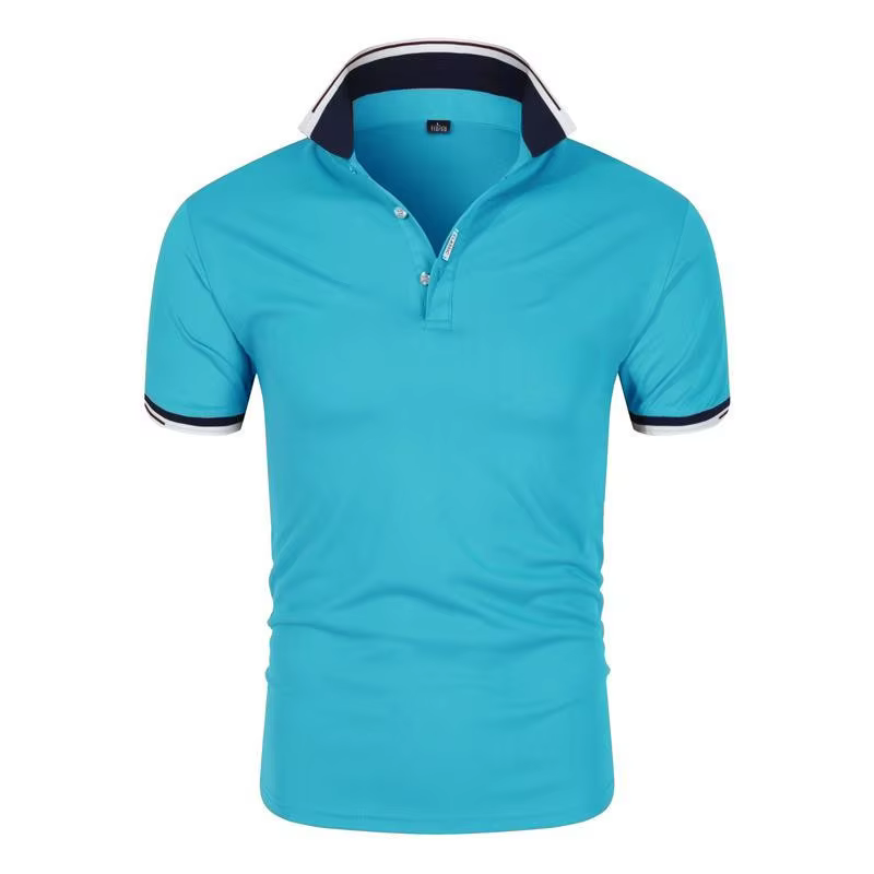 Haute qualité offre spéciale été décontracté respirant confortable Polo hommes couleur unie revers à