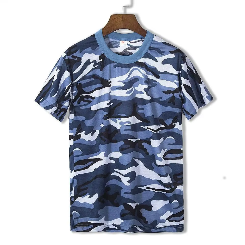 T-Shirt de Camouflage à manches courtes, ensemble uniforme d'entraînement militaire pour étudiants, 