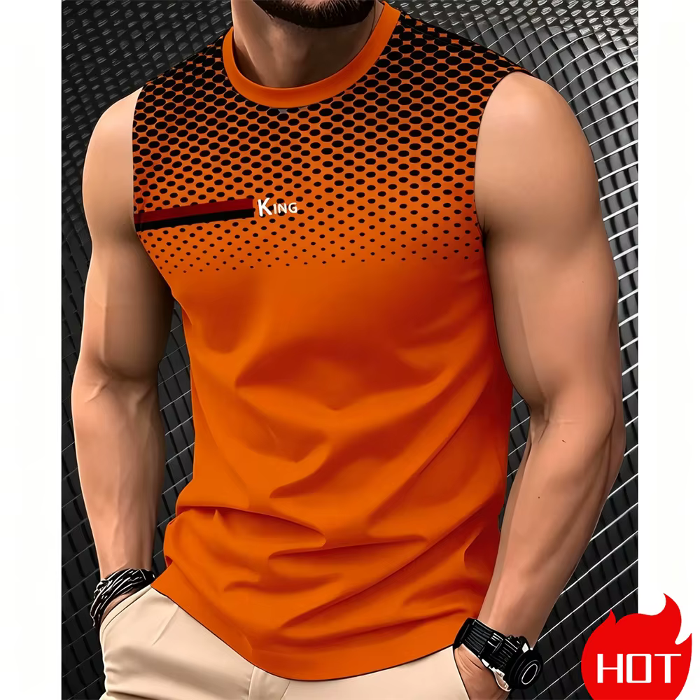 T-shirt sans manches pour homme, débardeurs d'été, T-shirt tendance pour homme, hauts de sport respi