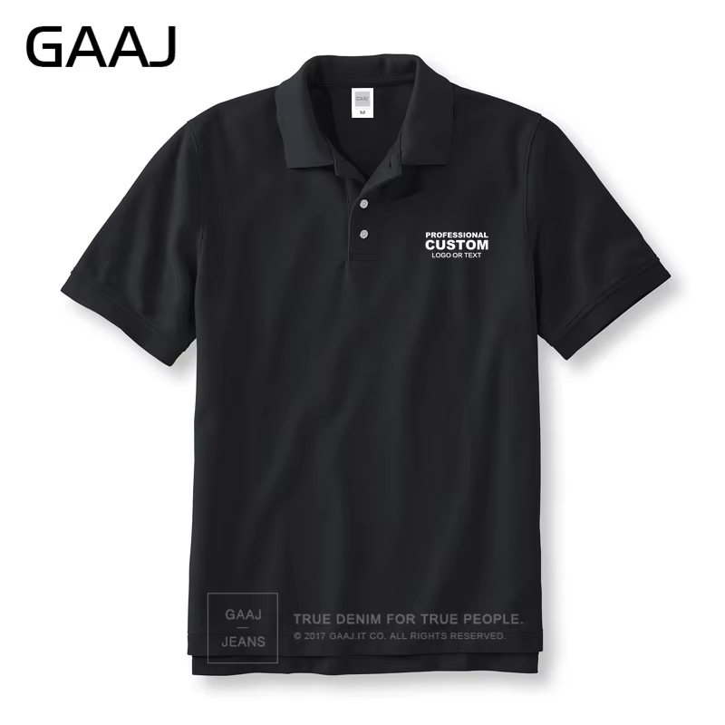 Polo personnalisé 100 % coton, imprimez votre design de marque, logo, slogan d'équipe, texte. PoloSh