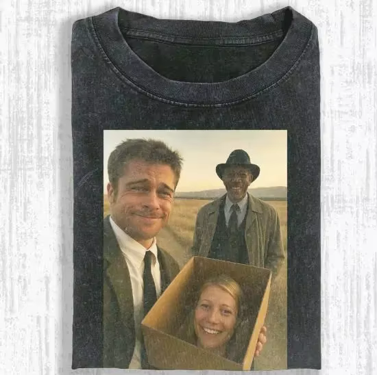 T-shirt vintage délavé à l'effigie d'un humorisme sombre, chemise rétro scène de crime, haut graphiq