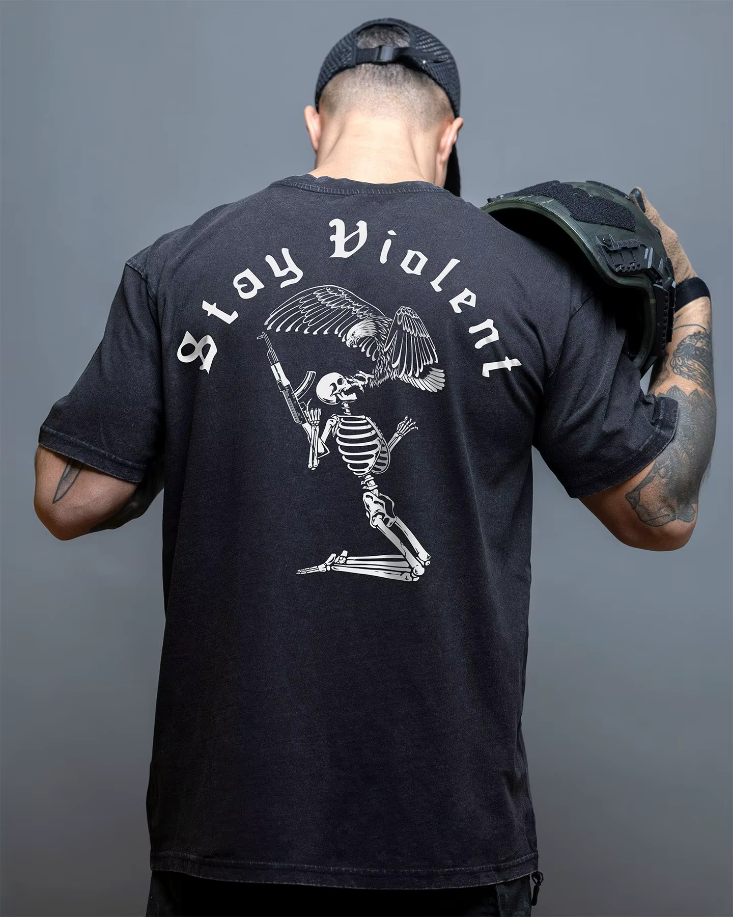 T-shirt respirant 2026 Stay Violent - Idéal pour le sport, en pur coton
